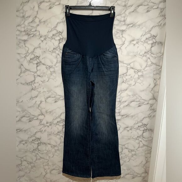 Oh Baby by Motherhood Jeans Size Large Cute Denim Blue Jeans Stretch Full Panel - Picture 1 of 3